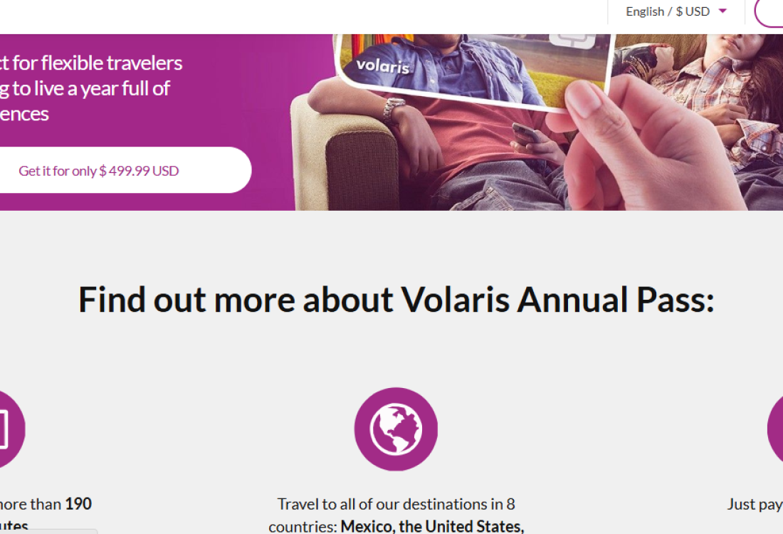 Volaris all you can fly (AYCF) annual pass